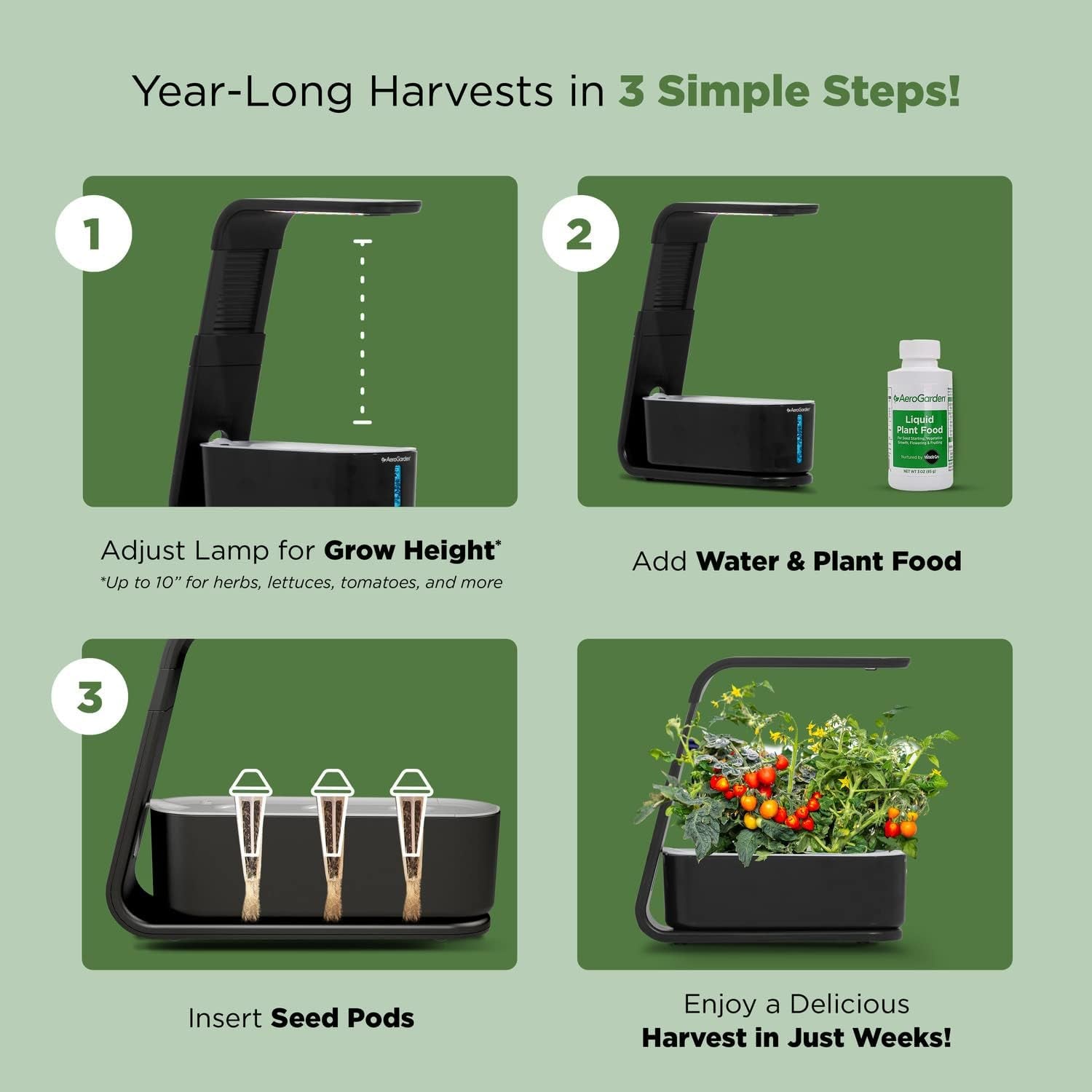 Sprout with Gourmet Herbs Seed Pod Kit - Hydroponic Indoor Garden, White