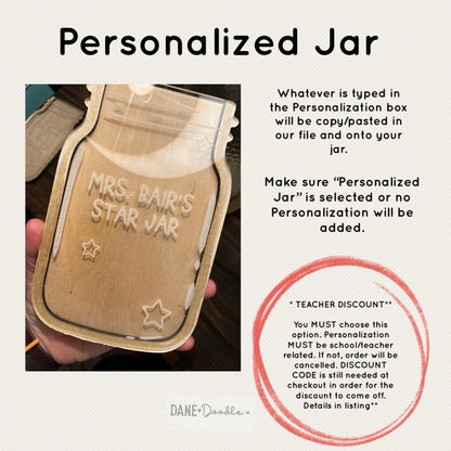 Star Jar , 30-100 Gold Stars, Reward Jar