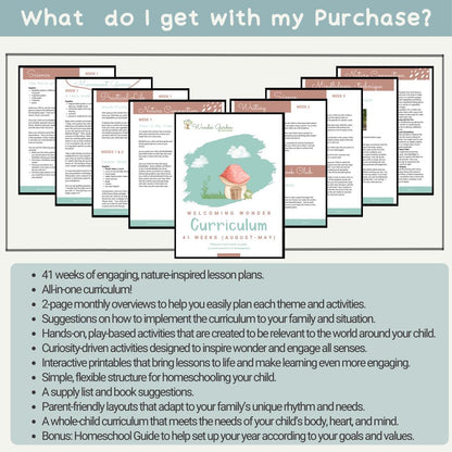 Nature-based Kindergarten Homeschool Curriculum: Secular, Whole-child focus, Hands-on