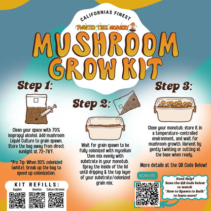 Beginner's Mushroom Grow Kit | Microppose Monotub Easy Cultivation | Magic Mono-tub Tek  DIY Growers | Everything You Need To Grow Mushrooms