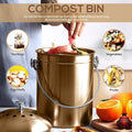 Compost Bin with Lid and 1.3 Gallon Compose Spare Charcoal Filter Utopia Kitchen