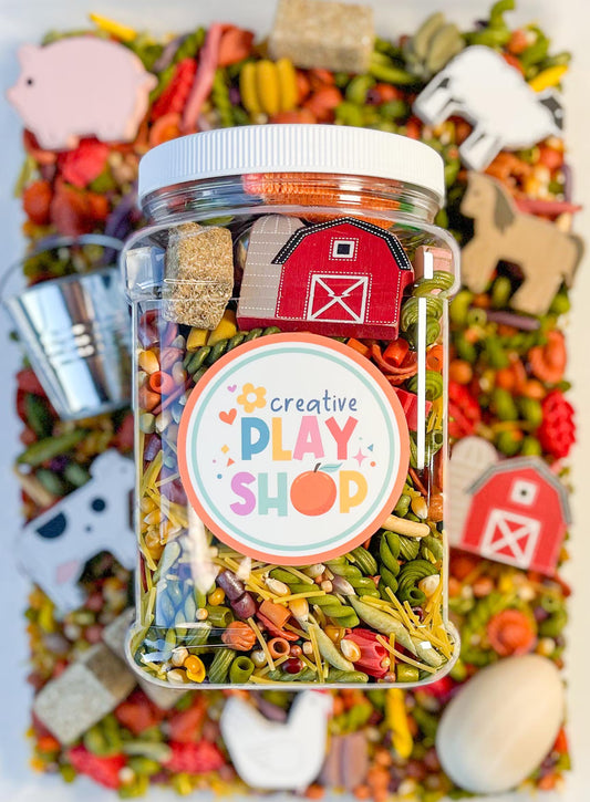 Farm-themed Sensory Play Jar, Farm Pour and Play Kit for Kids, Interactive Sensory Activity, Farm Toys for Creative Play