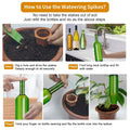 Plant Watering Spikes 12 Pack,Terracotta Plant Watering Spikes Wine Bottle Automatic Plant Waterer for Watering Indoor and Outdoor Plants While on Vacation - Plant Perfect Self-Watering Device
