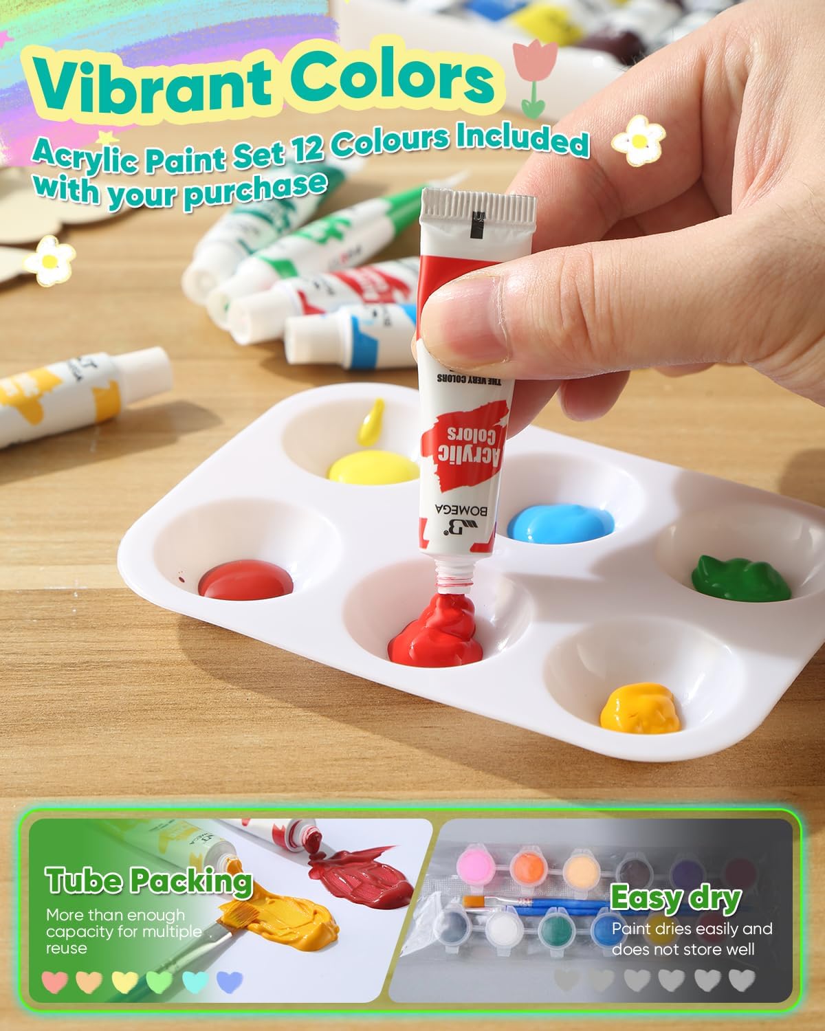 Kids Gardening Set Paint and Plant Stoneware Flower Growing Kit with 6 Pots and Gardening Tools Arts and Crafts for Kids Ages 8-12 Best Easter Gifts for Girls Boys Ages 5 6 7 8 9 10
