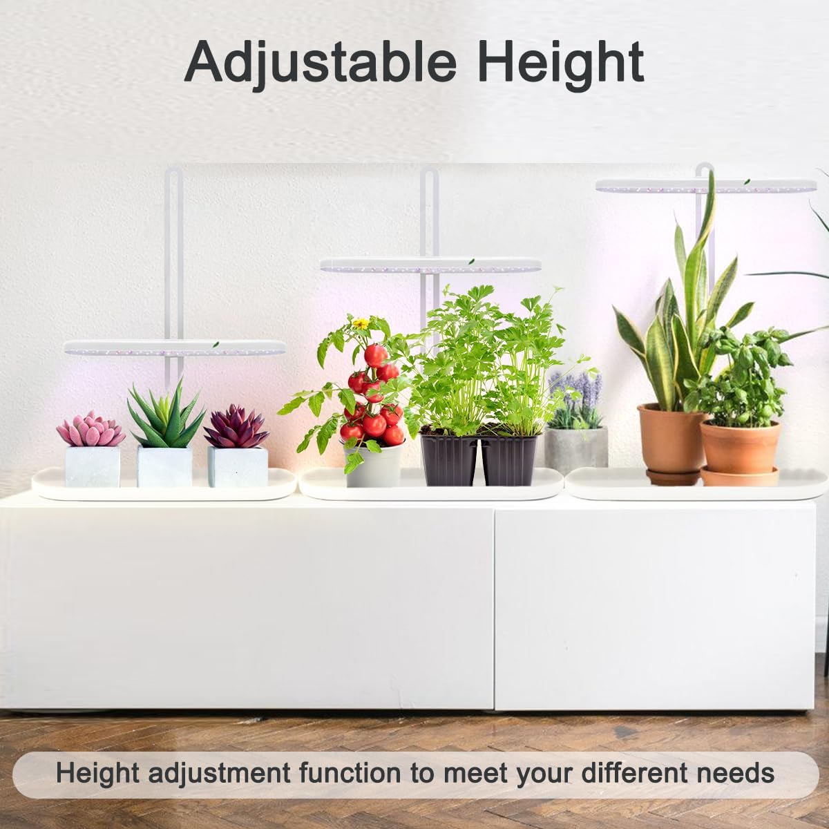 Indoor Garden Led Grow Light:Herb Kitchen Garden Grow Kit - House Plant Growing Lamps Growing System with Timer -4 Dimmable Modes