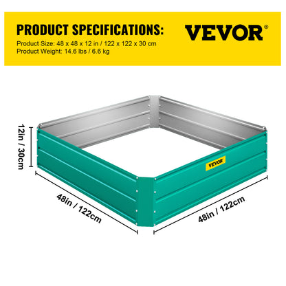VEVOR Galvanized Raised Garden Bed Planter Box for Plant Flower Vegetable