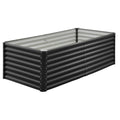Uimoso Metal Raised Garden Bed Galvanized Planter Box 6x3x2 ft Gray for Outdoors