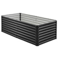 Uimoso Metal Raised Garden Bed Galvanized Planter Box 6x3x2 ft Gray for Outdoors