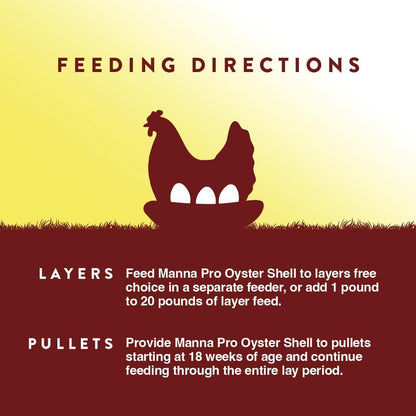 Crushed Oyster Shell for Chickens – Calcium Supplement for Laying Hens to Support Strong Eggshells – Natural Poultry Mineral Feed for Backyard Chickens – 5 lb Bag