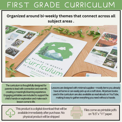 Nature-based First Grade Homeschool Curriculum: Secular, Whole-child focus, Hands-on
