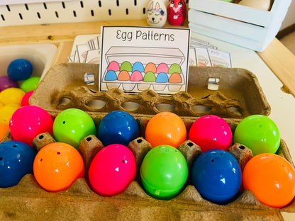 Egg Patterns, Easter Printable, Preschool Printable, Preschool Math, Homeschool Activity, Montessori Printable, Task Box Cards