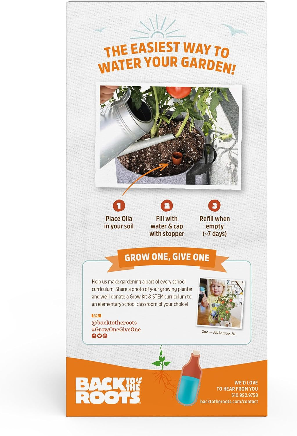 Self-Watering Terracotta Olla Pot (Pack of 3), 700mL Provides 1 Week of Precision Watering