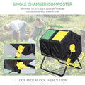 Compost Tumbler Bin 37Gal Outdoor Composter Fast Create Fertile 360°Dual Chamber