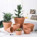 Clay Pot - 10 Pack Large Terra Cotta Plant Pot with Drainage Hole, Clay Planters Pot, Terracotta Pot for Indoor Outdoor Plant (5.5 inch)