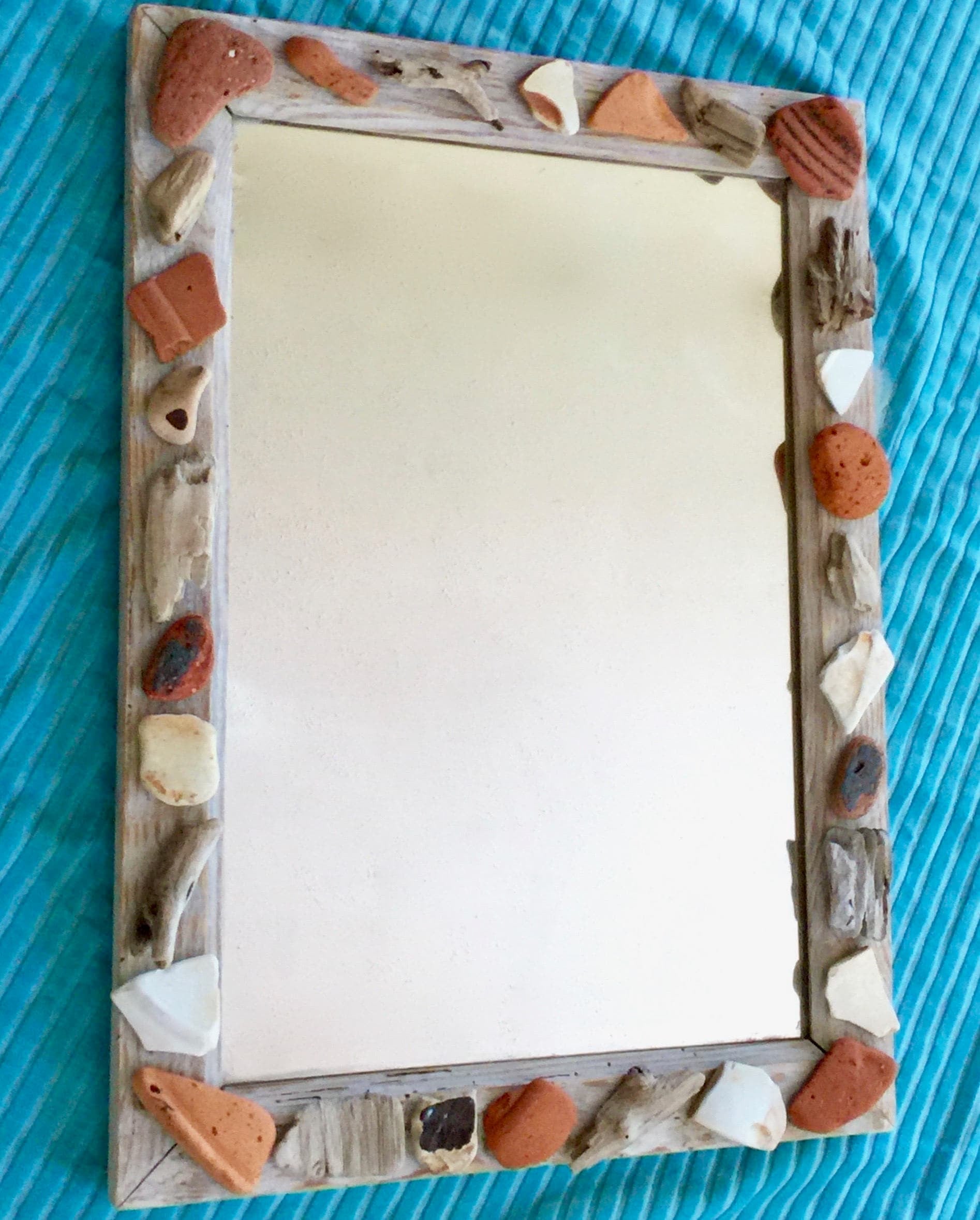 Terracotta Sea Pottery - 15 Pieces Vintage Beach Brick from Maine - Vintage Clay Pottery - Genuine Maine Sea Bricks