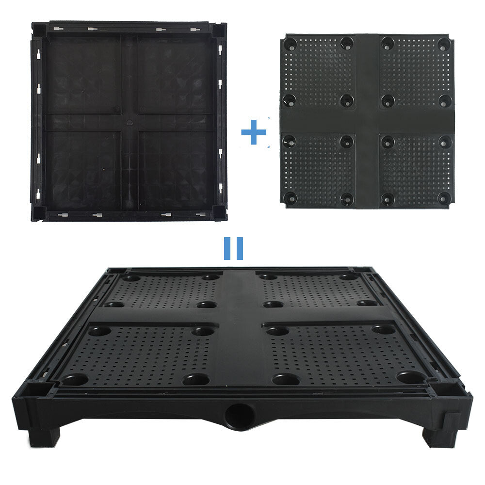 2 Pcs Rectangle  Raised Garden Bed Planter Box Flower Vegetables Planting