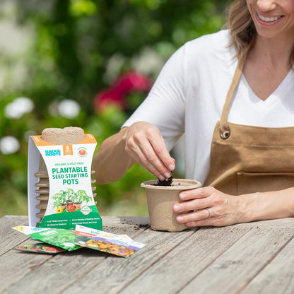 Organic & PLANTABLE 4.25" Wide Seed Starting POTS (8 CT)