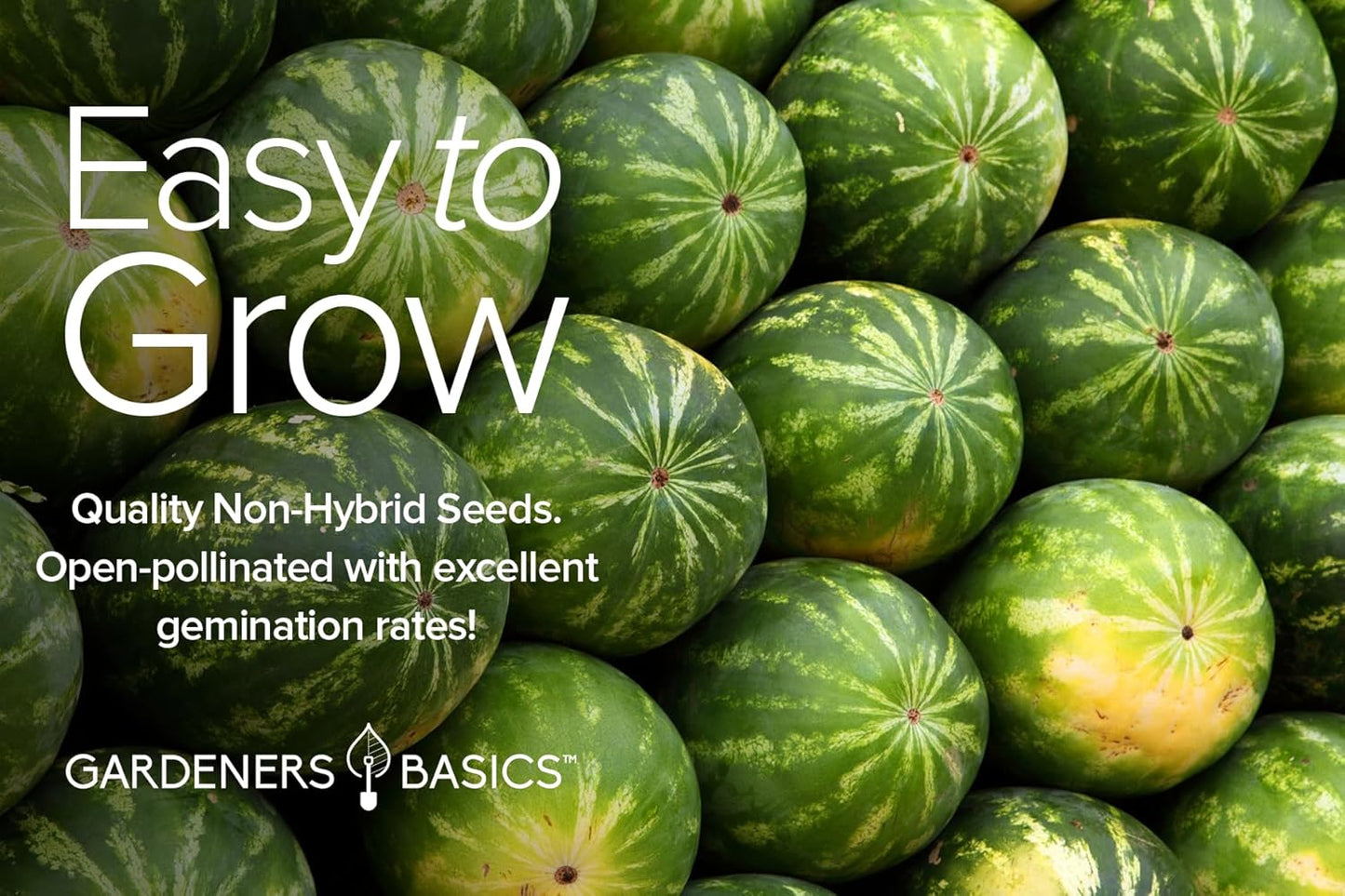 , Melon Fruit Seeds for Planting Home Garden 5 Variety Packs - Hales Best Cantaloupe, Crimson Sweet Watermelon, Yellow Canary Melon, Green Flesh Honeydew Melon, Sugar Baby Watermelon