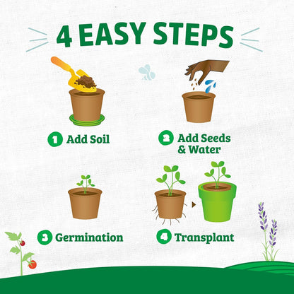 Organic & PLANTABLE 4.25" Wide Seed Starting POTS (8 CT)