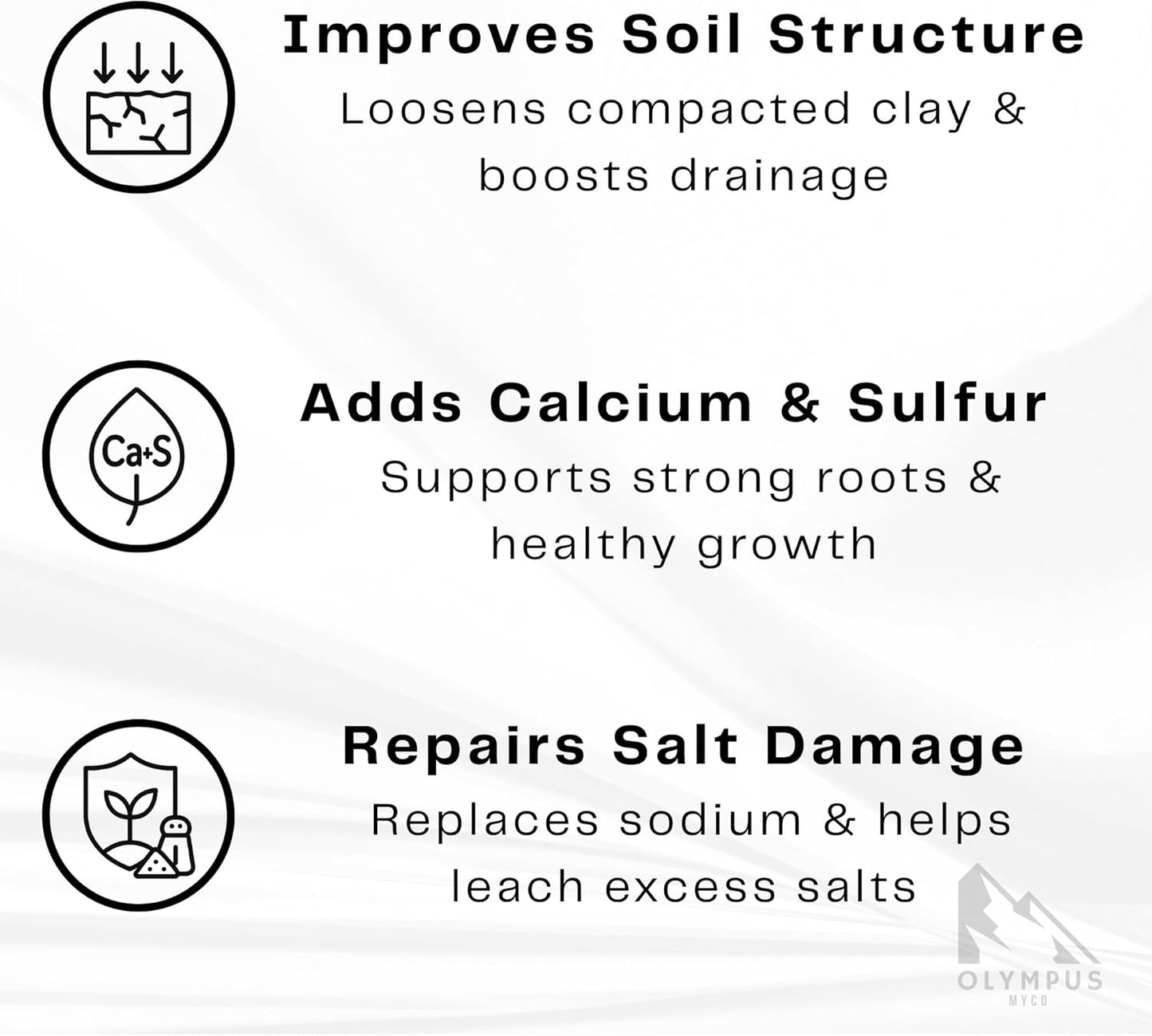 97% Pure Gypsum Powder, 1 lb – High Solubility Calcium Sulfate Dihydrate for Soil, Gardens, Lawns, and Mushroom Substrate
