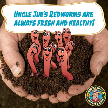 250 Count Red Wiggler Composting Worms Mix for Garden Soil or Fishing | Starter Pack of Compost Worms Improves Soil Structure and Quality for Healthier Gardens