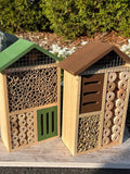 Sunny Pollinator Hotel: Native Bee House, Organic Gardening Gift
