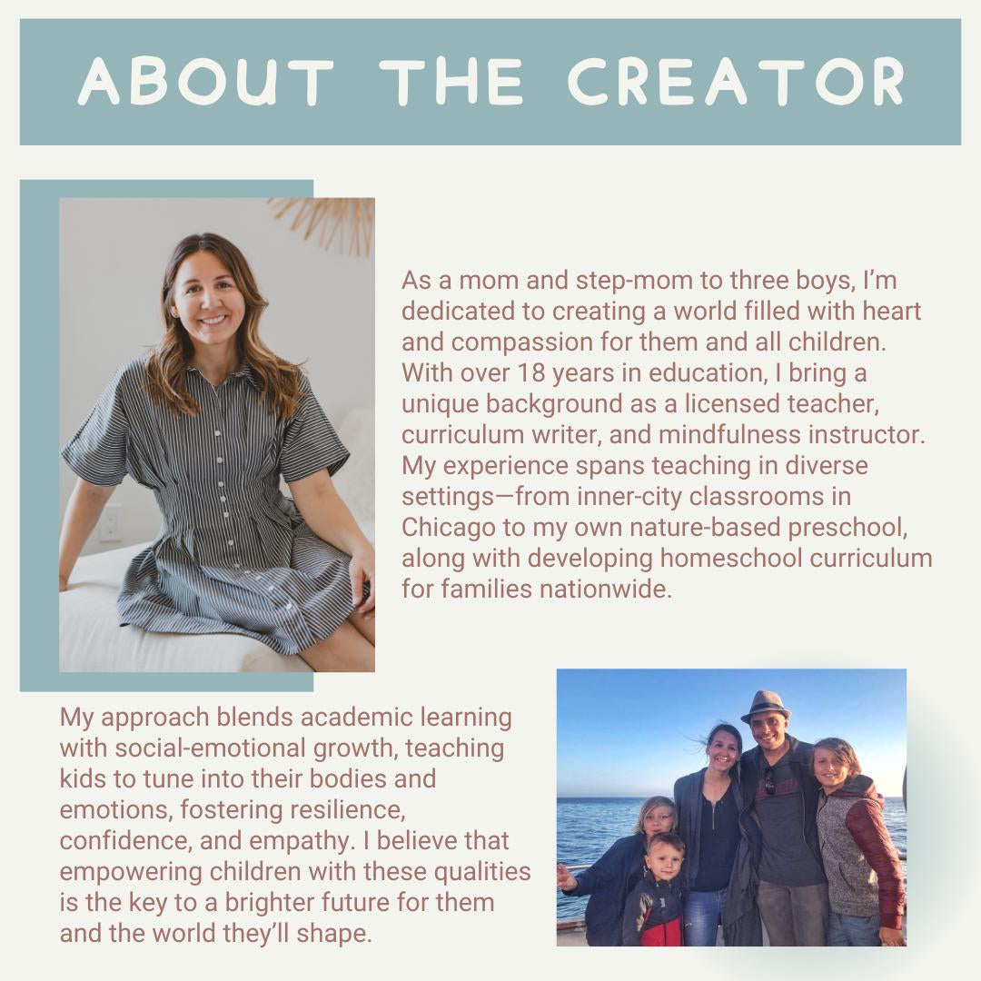 Nature-based Kindergarten Homeschool Curriculum: Secular, Whole-child focus, Hands-on