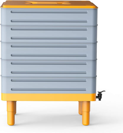 5-Tray Worm Composter,100L Large Compost Bin for Vermicomposting Starter, Indoor & Outdoor Worm Farm Composting Bin, Worms Compost Bin for Recycling Food Waste