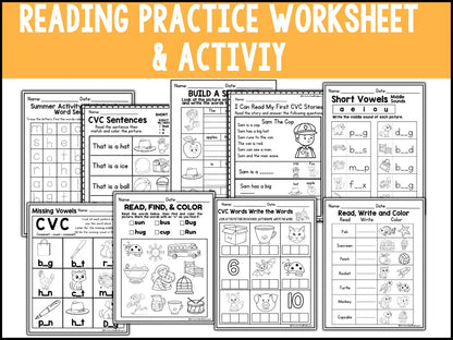 140 Kindergarten Summer Worksheet Packet Activity Bundle End of the Year Math Reading Activities Worksheets First Grade Summer Packet Fun