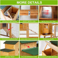 80'' Chicken Coop with Wheels,Mobile Chicken House for 2-4 Chickens w/Nest box