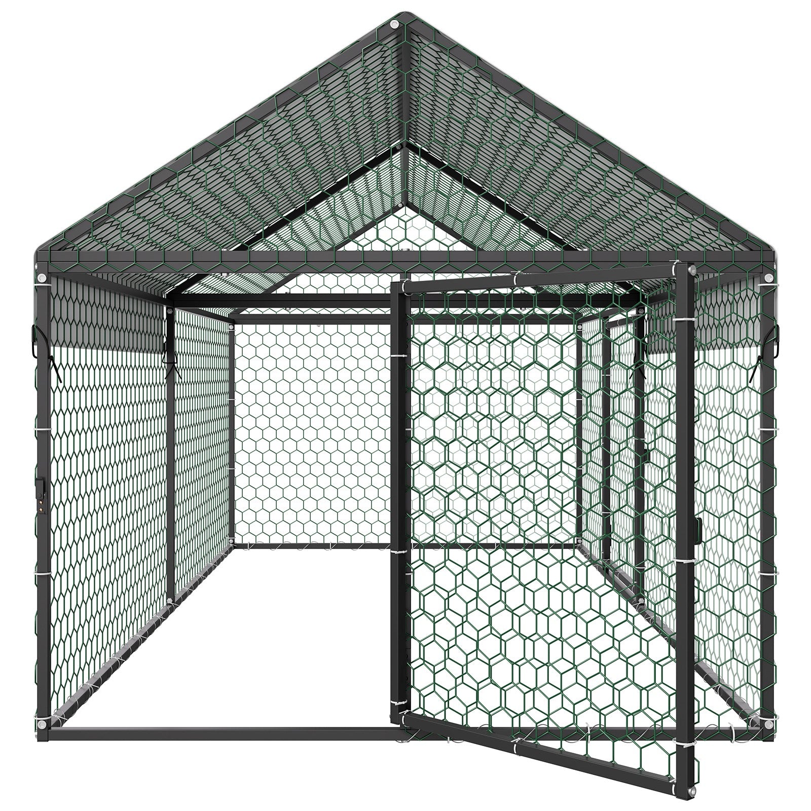 Uimoso Metal Chicken Coop with Cover for 4-6 Chickens3.3x6.