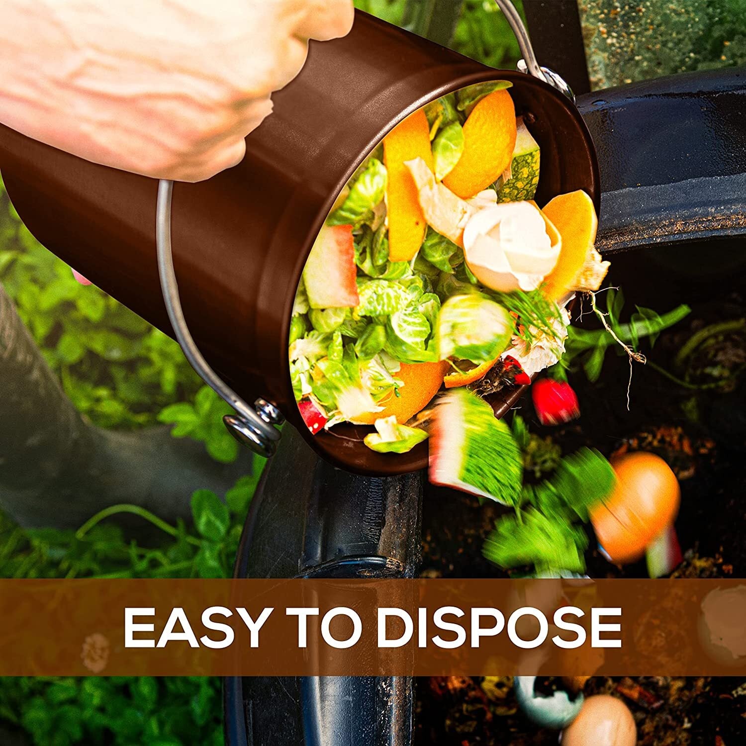 Compost Bin with Lid and 1.3 Gallon Compose Spare Charcoal Filter Utopia Kitchen