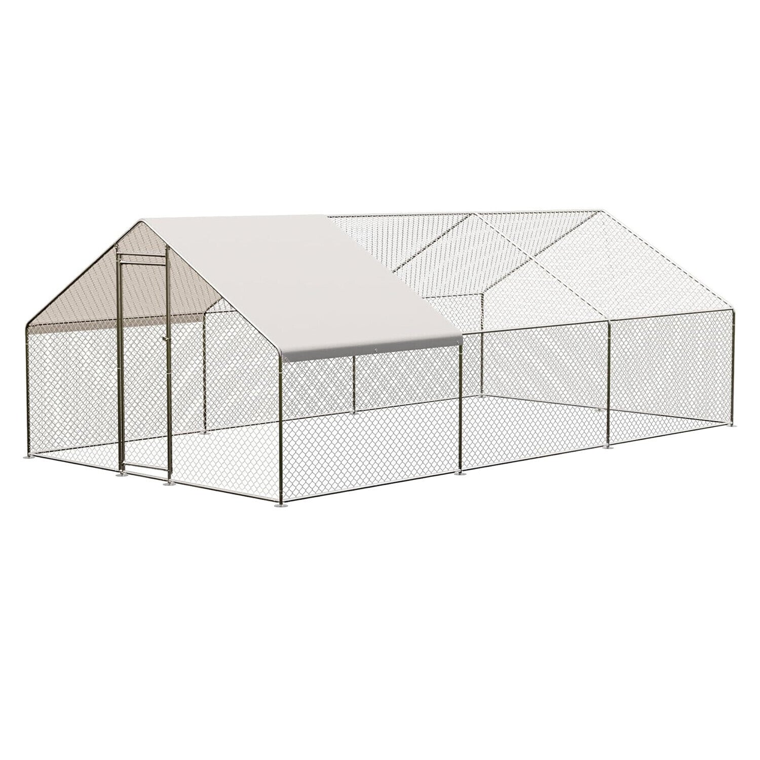 20FTx10FT Walk-in Chicken Coop Poultry Cage Hutches Pet House Chicken Run Cover