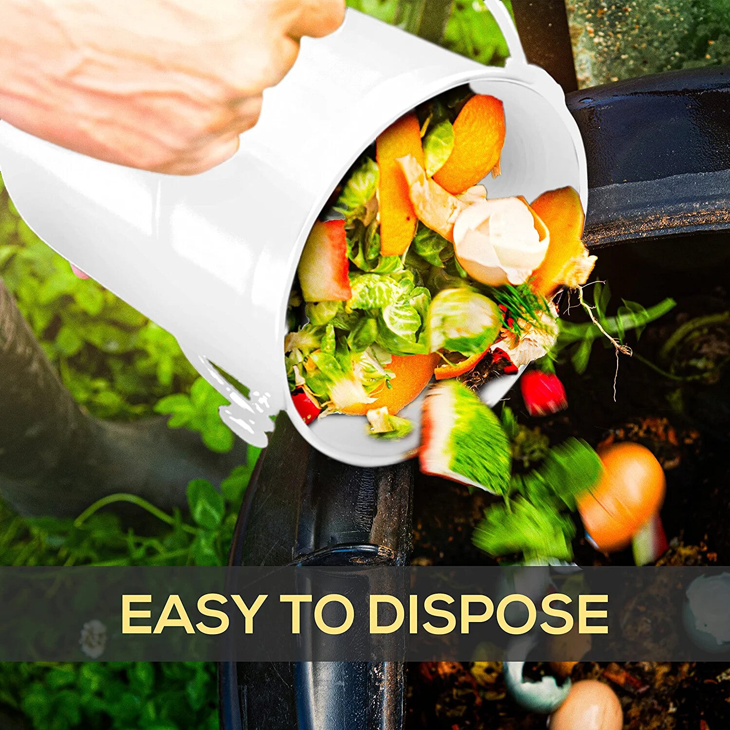 Compost Bin with Lid and 1.3 Gallon Compose Spare Charcoal Filter Utopia Kitchen