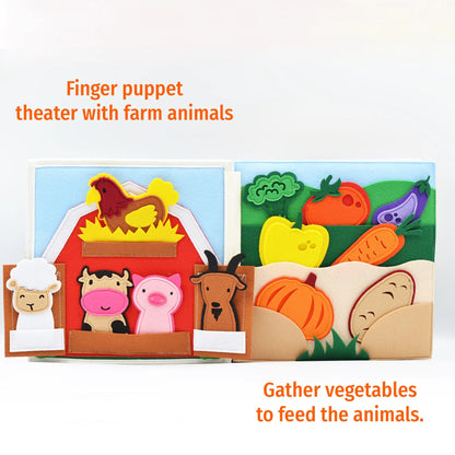 Felt Quiet Book: Farm Animals Montessori Activity Book