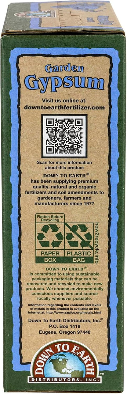 Organic Prilled Garden Gypsum - Calcium Sulfate Loosens Clay Soil Greens Grade Mini Granules, 5 lb