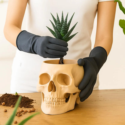Skull Planter Pot - Plant pot 3D Printed - Human Skull Replica - Halloween decor - Plant Horror Gothic - Succulent Planter - Memento mori