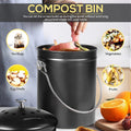 Compost Bin with Lid and 1.3 Gallon Compose Spare Charcoal Filter Utopia Kitchen