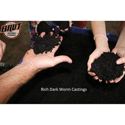 Brut Organic Worm Castings – 30 LB – Natural Nutrients, Fertility Builder, Plant Food for Potting Soil, Garden Soil, Indoor and Outdoor Use