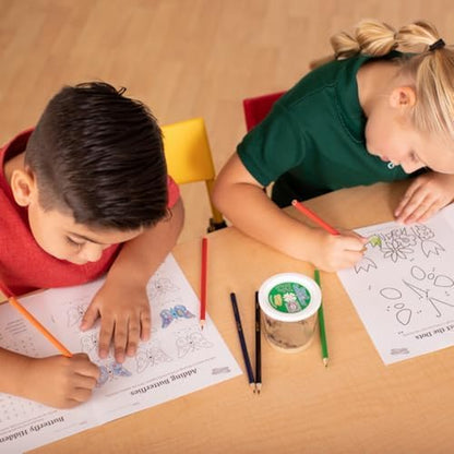 Butterfly Garden Home School Kit | Live Cup of Caterpillars | Ultra-Clear Observation Dome | Fold-Out Life Cycle Panel | STEM Butterfly Journal | Raise Painted Lady Butterflies