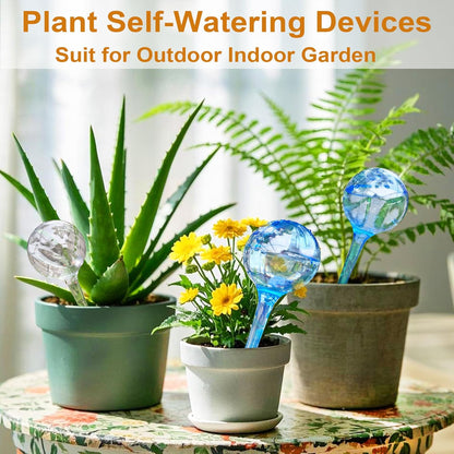 Self Watering Globes for Plants - 10pcs Automatic Watering Bulbs for Indoor & Outdoor Potted Plants, Vacation Plant Care, Water Conservation Device