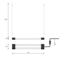 BoostGro LED Plant Grow Light Sunlike Full Spectrum Flower Hydroponics Dual Tube
