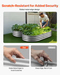 VEVOR Metal Raised Garden Bed Galvanized Planter Box 6x3x1 ft Galvanized Color