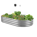 VEVOR Metal Raised Garden Bed Galvanized Planter Box 6x3x1 ft Galvanized Color