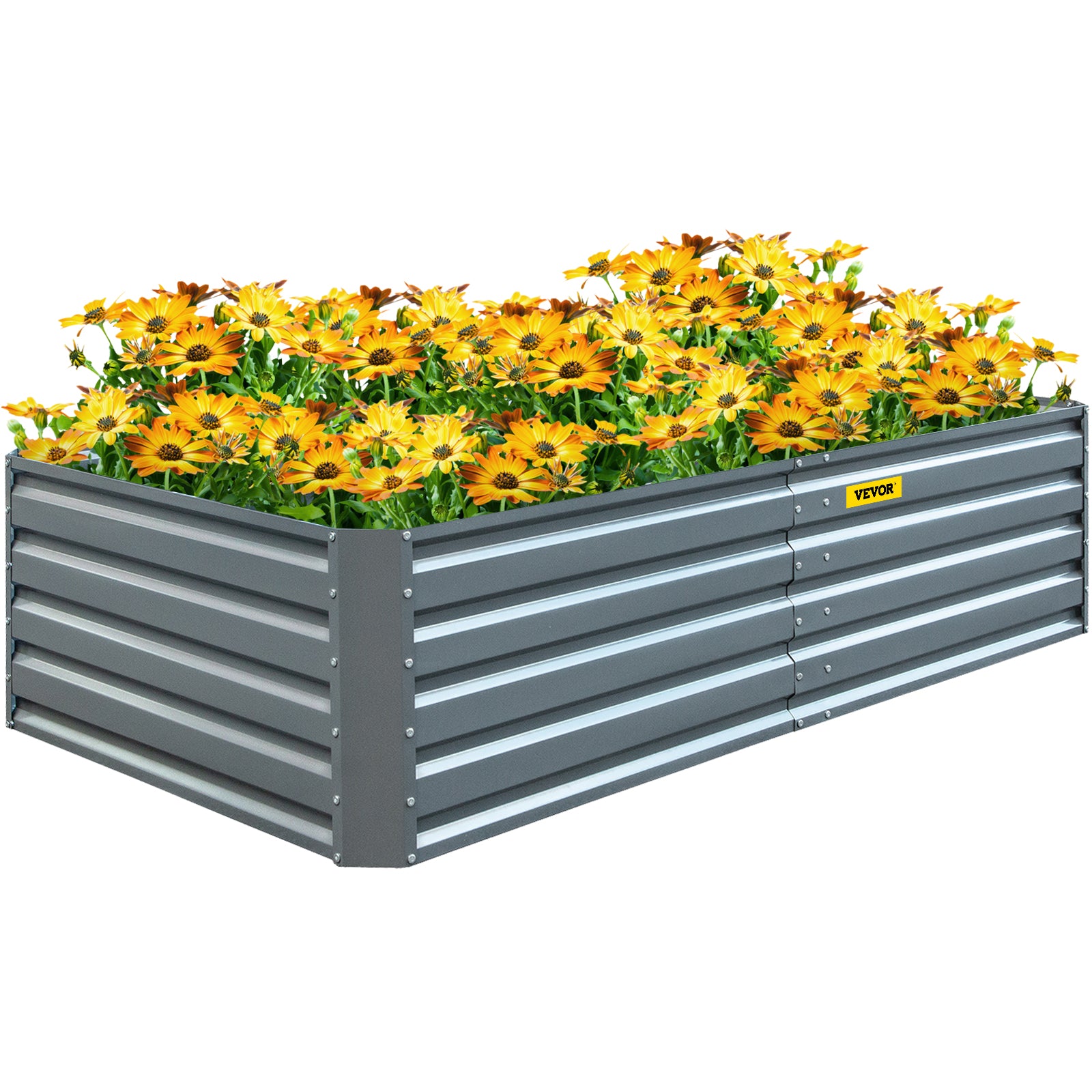 VEVOR Galvanized Raised Garden Bed Planter Box for Plant Flower Vegetable