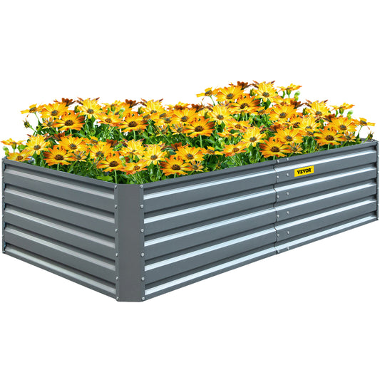 VEVOR Galvanized Raised Garden Bed Planter Box for Plant Flower Vegetable