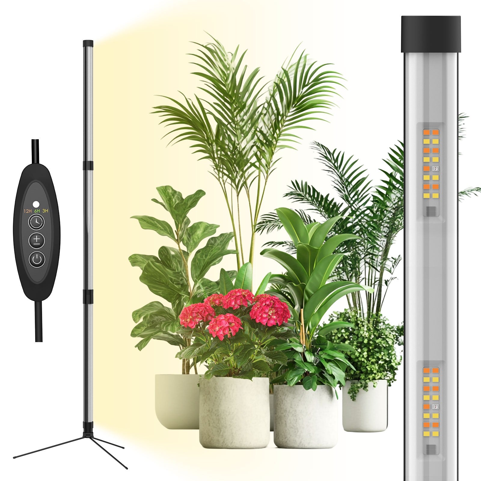 SANSI Grow Light 80W 144LEDs T10 Standing Full Spectrum Dimming Timer Houseplant