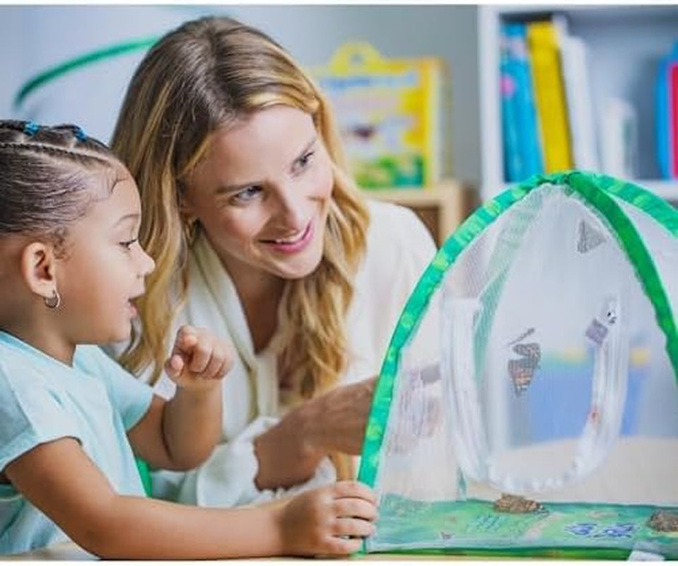 Butterfly Garden Home School Kit | Live Cup of Caterpillars | Ultra-Clear Observation Dome | Fold-Out Life Cycle Panel | STEM Butterfly Journal | Raise Painted Lady Butterflies