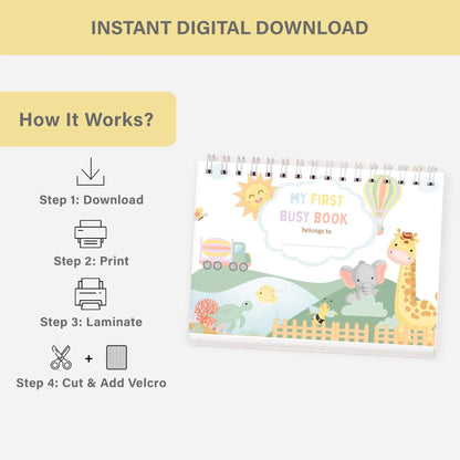 Toddler Busy Book Preschool Learning Binder For Toddler Quiet Book For Kids Homeschool Resources Busy Binder Montessori Activity PRINTABLE