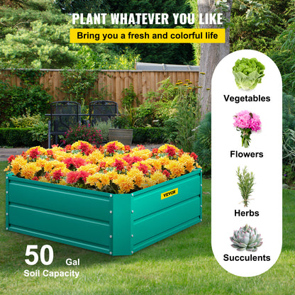 VEVOR Galvanized Raised Garden Bed Planter Box for Plant Flower Vegetable